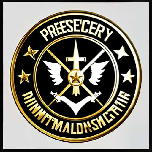 Military Insignia Midjourney Prompt with Foil Stamp Finish - Socialdraft