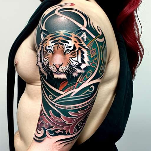 Super Cool Tiger and Rose Tattoo | We love converting your Ideas into  Amazing Tattoo Designs. We believe in Every tattoo to be a Unique Tattoo,  so it adds to the Tattoo