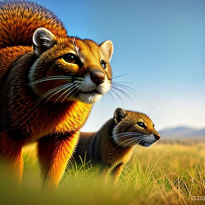African Safari Yellow Mongoose Image Prompt for Midjourney Creation - Socialdraft