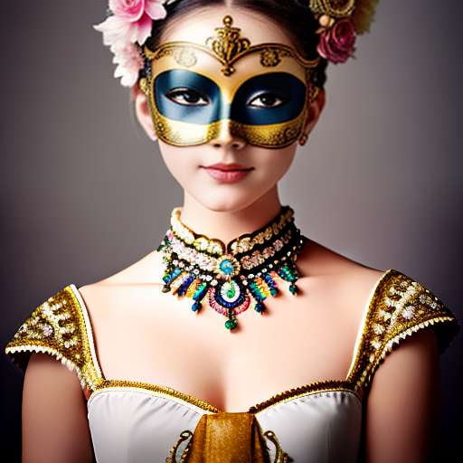 Elegant Venetian Mask Midjourney Prompt - Customizable Beauty Image Generation - Socialdraft