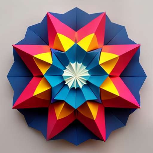 Star Kusudama Origami Midjourney Prompt - Unique Customizable Paper Folding Design - Socialdraft