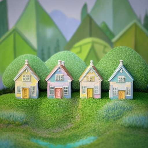 Tiny Gouache Houses Midjourney Prompts - Socialdraft