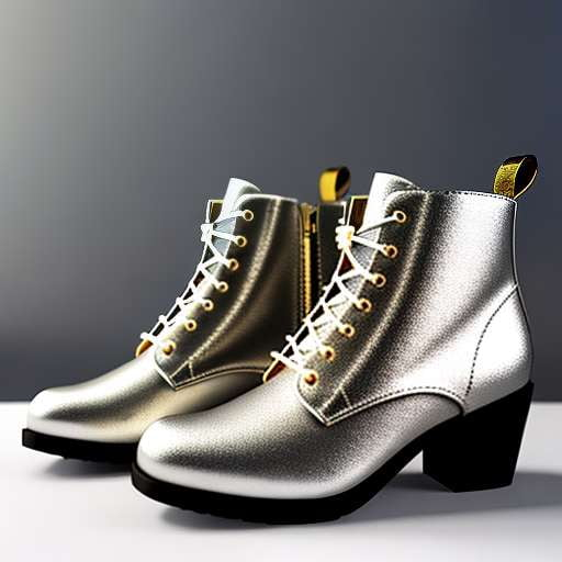 "Metallic Chains Lace-up Booties" Midjourney Prompts - Socialdraft