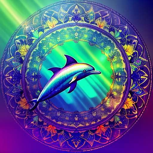 Enchanted Forest Mandala Dolphin Midjourney Prompt - Socialdraft
