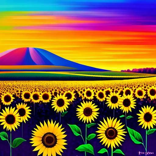 Sunrise Sunflower Field Midjourney Prompt - Customizable Text-to-Image Creation - Socialdraft