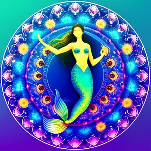 Mermaid Mandala Midjourney Prompt: Create Stunning Mandalas with Mystical Mermaids - Socialdraft