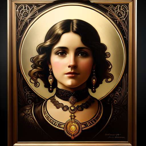 Bronze Portrait Midjourney Prompt in Art Nouveau Style - Socialdraft