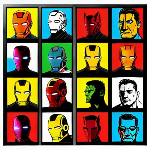 Avengers Sticker Sheet Midjourney Prompt - Recreate Your Own Heroic Art - Socialdraft