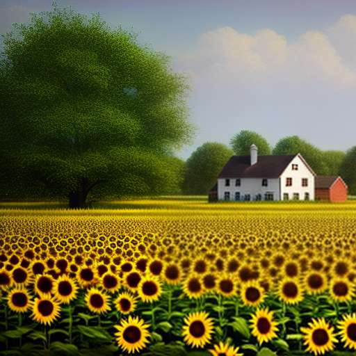 Sunflower Landscape Midjourney Prompt for Custom Creations - Socialdraft