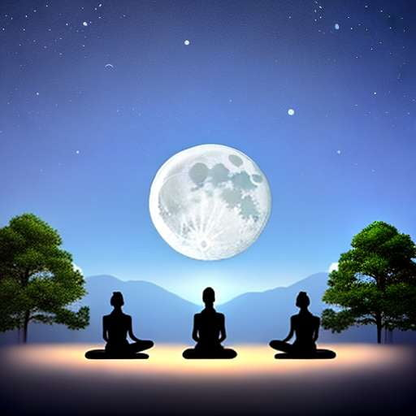 "Moonlit Yoga Retreat" Midjourney Prompt: Text-to-Image Meditation and Inspiration - Socialdraft
