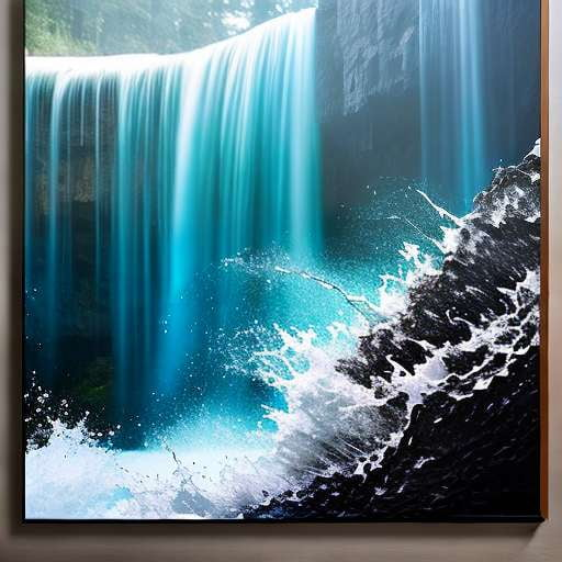 Double Waterfall Midjourney Prompt - Create Stunning Waterfall Scenes with Text to Image Model - Socialdraft