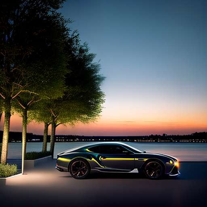 Bentley Bacalar Night Scene Midjourney Prompt - Customizable Automotive Art - Socialdraft