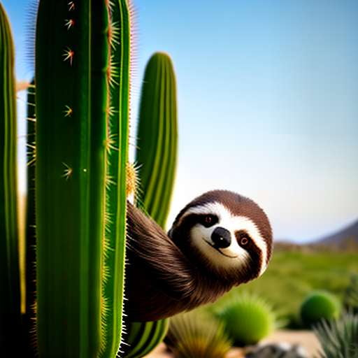 Sloth in Cactus Garden Image Prompt - Socialdraft