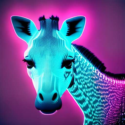 Neon Giraffe Midjourney Prompt - Customizable Text-to-Image Creation - Socialdraft