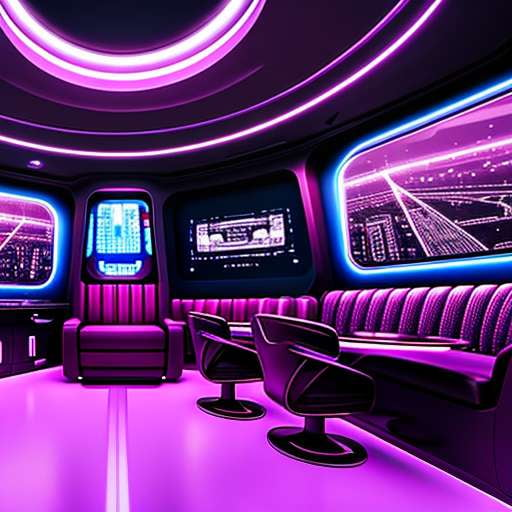 Galactic Spacecraft Interior Midjourney Prompt - Customizable Sci-Fi Inspiration for Designers and Artists. - Socialdraft