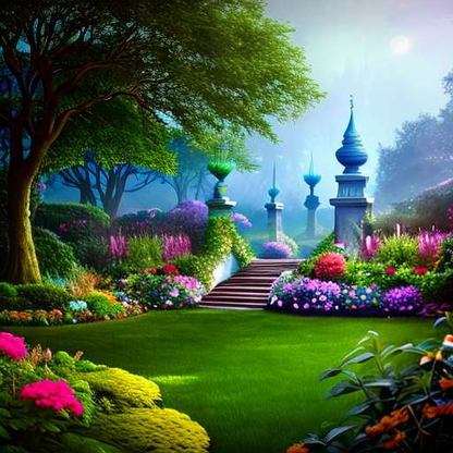 Mythical Garden Midjourney Prompt for Customized Fantasy Art - Socialdraft