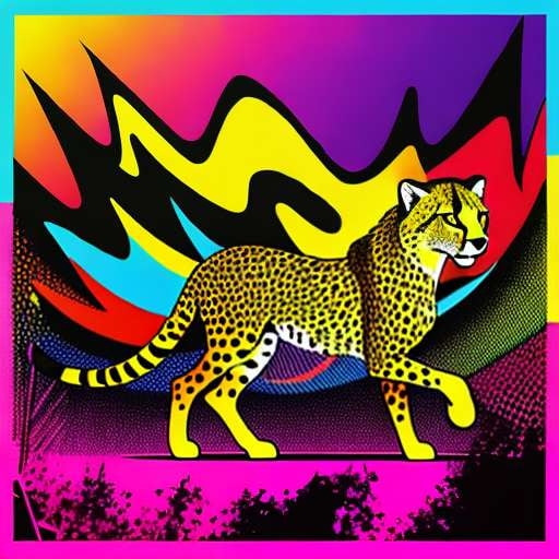 Psychedelic Night Sky Cheetah Midjourney Prompt - Socialdraft