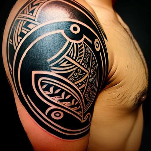 Polynesian Shoulder Tattoo Set Design. Pattern Aboriginal Samoan Stock  Vector - Illustration of mori, line: 248640054