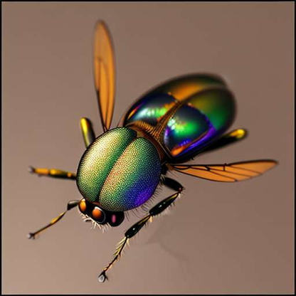 Entomology Fly Dot Matrix Print: High Resolution Macro Photography Prompt - Socialdraft