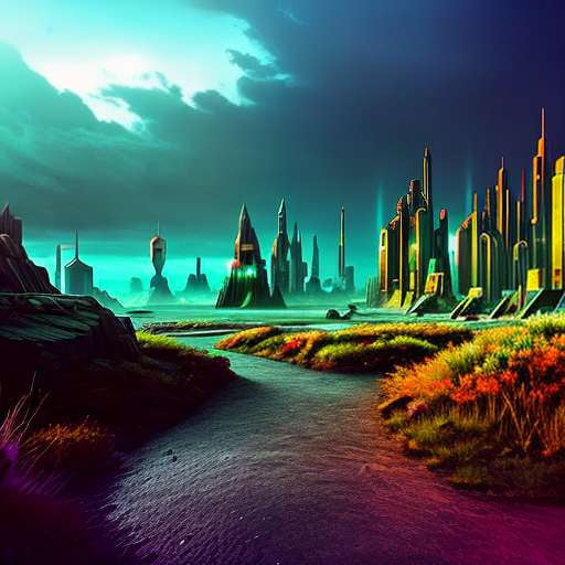 Alien Planet Exploration Midjourney Prompt: Visions of Extraterrestrial Worlds - Socialdraft