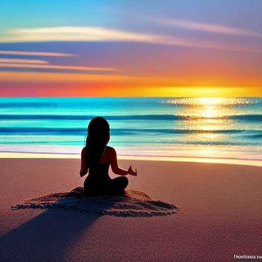 Beach Meditation Visual Prompt - Midjourney Image Generation - Socialdraft