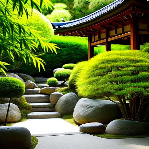 "Japanese Tea Garden" Midjourney Image Prompt - Create Your Own Artistic Interpretation - Socialdraft