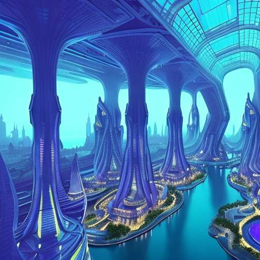 Midjourney Water City Concept Art - Socialdraft