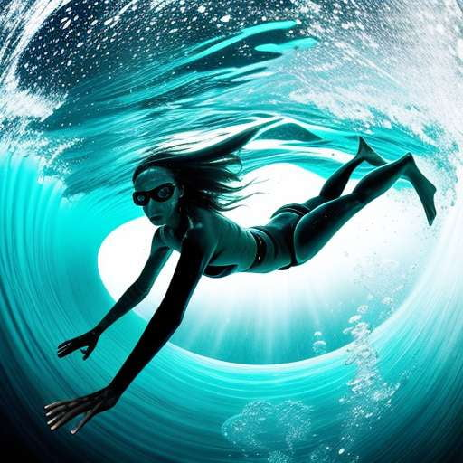 Underwater Surfer Girl Midjourney Prompt - Socialdraft