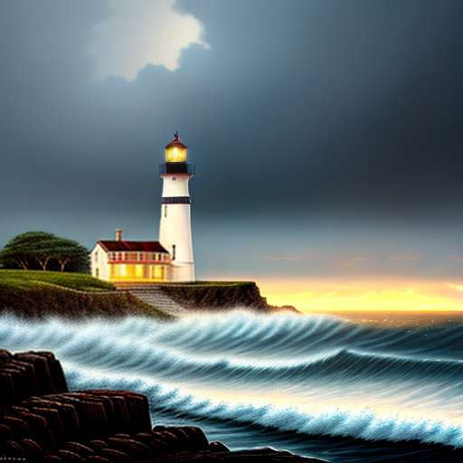 Seaside Lighthouse Midjourney Prompt: Create Your Own Coastal Masterpiece - Socialdraft