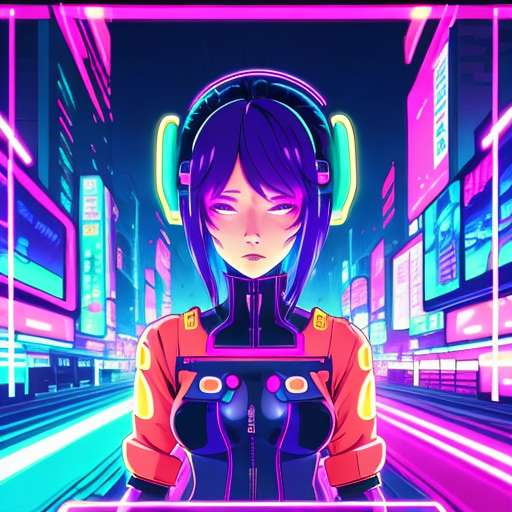 Cyberpunk Style Anime Characters Midjourney Prompt