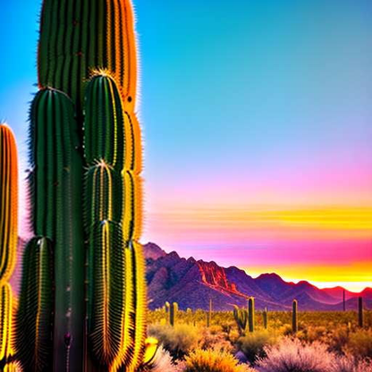 Saguaro Cactus Midjourney: Customizable Desert Scene Prompt - Socialdraft