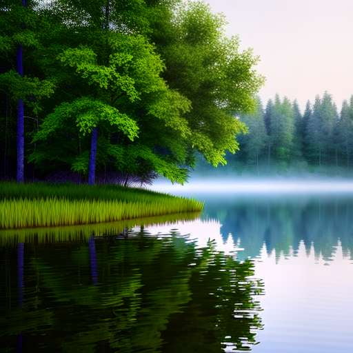 Forest Lake Midjourney Prompts - Create your own serene forest scenes - Socialdraft