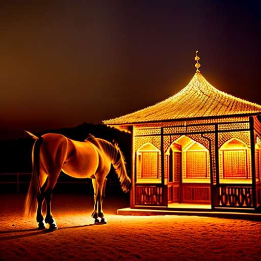 Arabian Nights Equestrian Stable Midjourney Image Prompt - Socialdraft