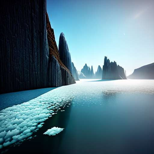 Glacial Lake Hologram Midjourney Prompt: A Stunning 3D Vision of Nature - Socialdraft