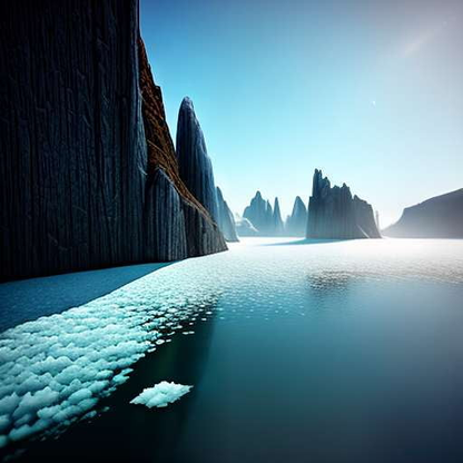 Glacial Lake Hologram Midjourney Prompt: A Stunning 3D Vision of Nature - Socialdraft