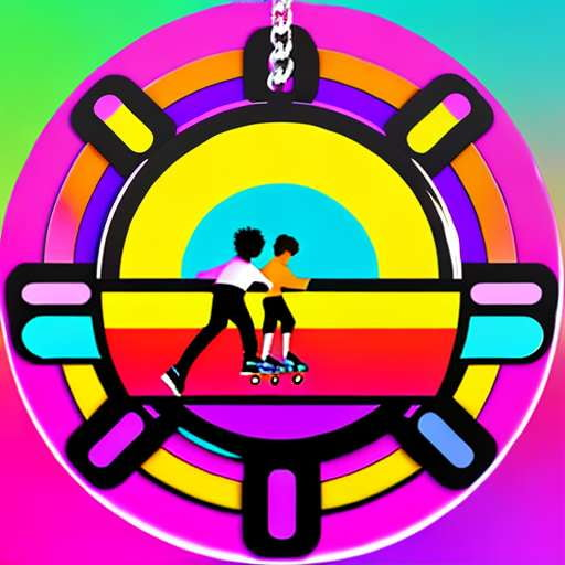 Roller Skate Necklace - Customizable Midjourney Prompt - Socialdraft