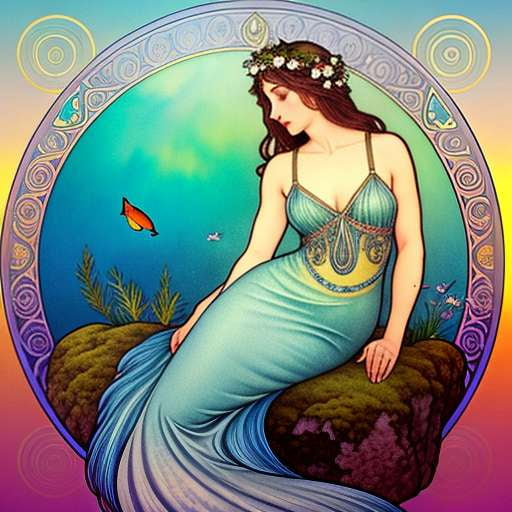 Mermaid Lagoon Midjourney Prompt - Customizable Fantasy Image Creation - Socialdraft