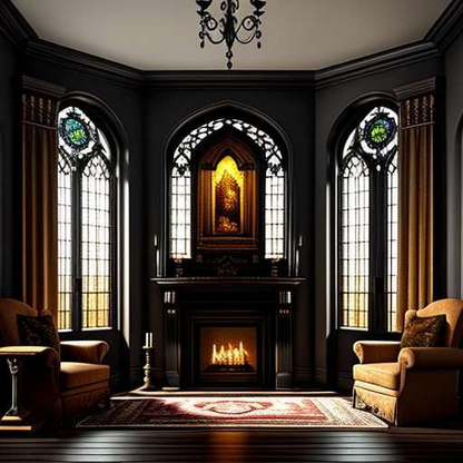 Gothic Living Room Midjourney Prompt - Create your own Haunted Haven - Socialdraft