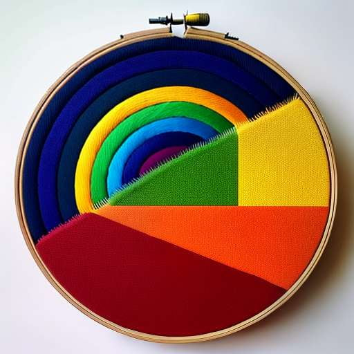 Rainbow Embroidered Hoop Wall Art Midjourney Prompt - Customizable Text-to-Image Creation for Unique Home Decor - Socialdraft