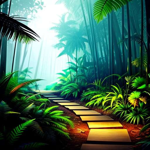 Jungle Path Midjourney Imaginary Illustrations - Create your own Safari Art - Socialdraft