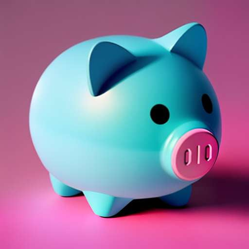 Geometric Piggy Bank Midjourney Image Prompt - Customizable Design - Socialdraft