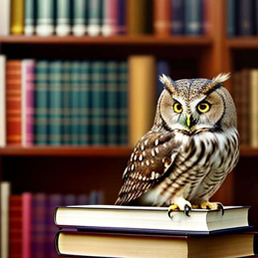 Midjourney Prompt for Customizable Thoughtful Owl with Book Image Creation - Socialdraft