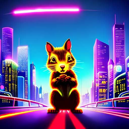 Neon Squirrel Midjourney: Create Your Own Colorful Critter - Socialdraft