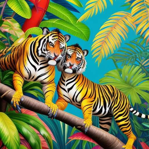 "Exotic Wildlife" Midjourney Prompts with Vibrant Animal Designs - Socialdraft