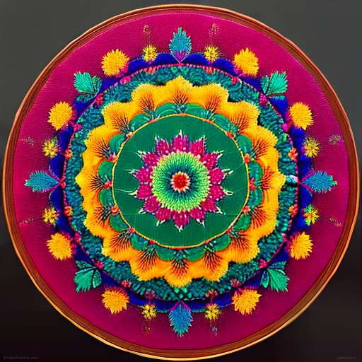 Mandala Midjourney Embroidery Design for Customized DIY Projects - Socialdraft