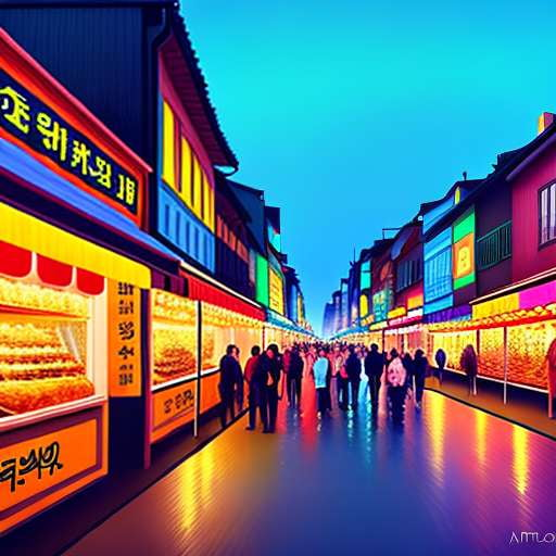 Jeolla Night Market Midjourney Inspiration - Customizable Text-to-Image Prompt for Creative Artwork - Socialdraft