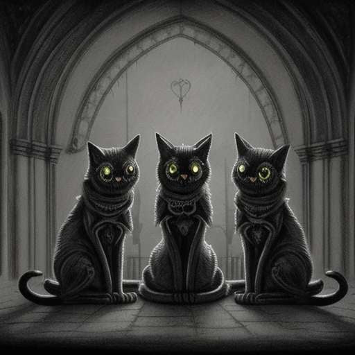 Midjourney Undead Cat Illustration Prompt Kit - Socialdraft