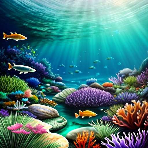 "Underwater Garden" Midjourney Prompt: Create your own Stunning Ocean Oasis - Socialdraft