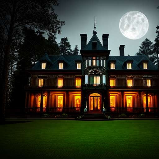 Trick or Treat Mansion Midjourney Prompt - Create your own Spooky Halloween Scene - Socialdraft