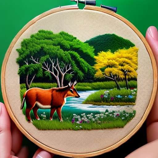Wildlife Hoop Embroidery Midjourney Prompts - Create Your Own Sanctuary - Socialdraft